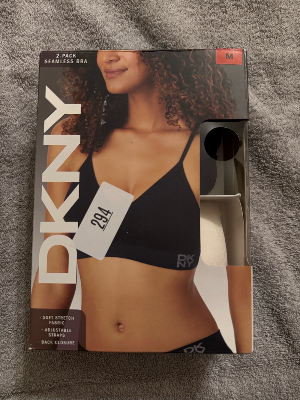 DKNY Seamless 2-Pack Bras - Black & Cream